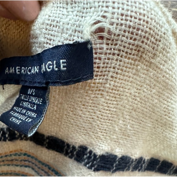 American Eagle AE Long Midi Kimono Cotton Blend Southwestern Fringe Women's O/S - Picture 12 of 12